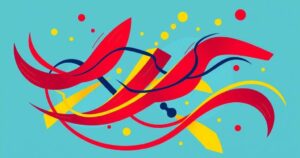 Colorful abstract design representing uncertainty in politics and elections in Portugal.