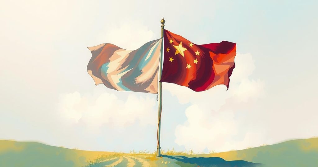 Two flags intertwined, symbolizing diplomacy and peaceful relations in Saudi Arabia and Greece.