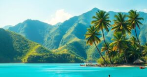 Vibrant landscape of Sri Lanka showcasing its natural beauty and popular tourist attractions in warm colors