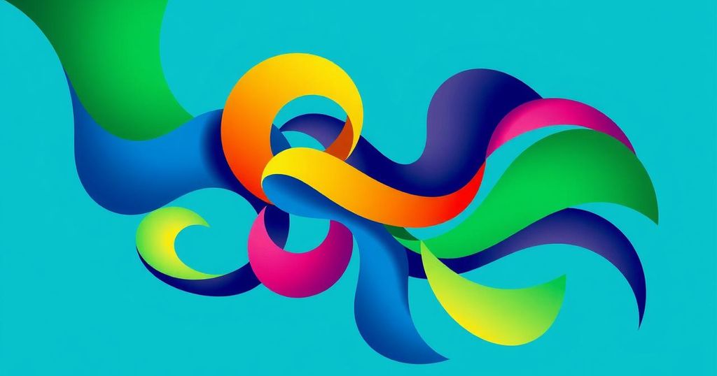 Colorful abstract representation of regional cooperation symbolizing unity in free movement and security among Caribbean nations.