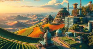 Landscape showcasing South America and Southeast Asia, symbolizing Vietnam's emerging connections and opportunities.