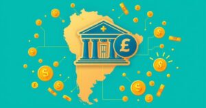 A digital bank's logo with a map of Argentina and financial symbols, representing Revolut's entry into the Argentine market.
