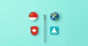 Decorative art representing diplomacy and peace between nations, featuring symbols of communication and unity.