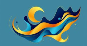 Abstract representation of Argentina's legal progress with dynamic shapes and colors.