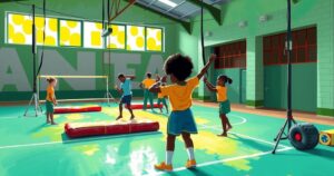 Gymnastics equipment and training facility in Uganda being developed to support young athletes.